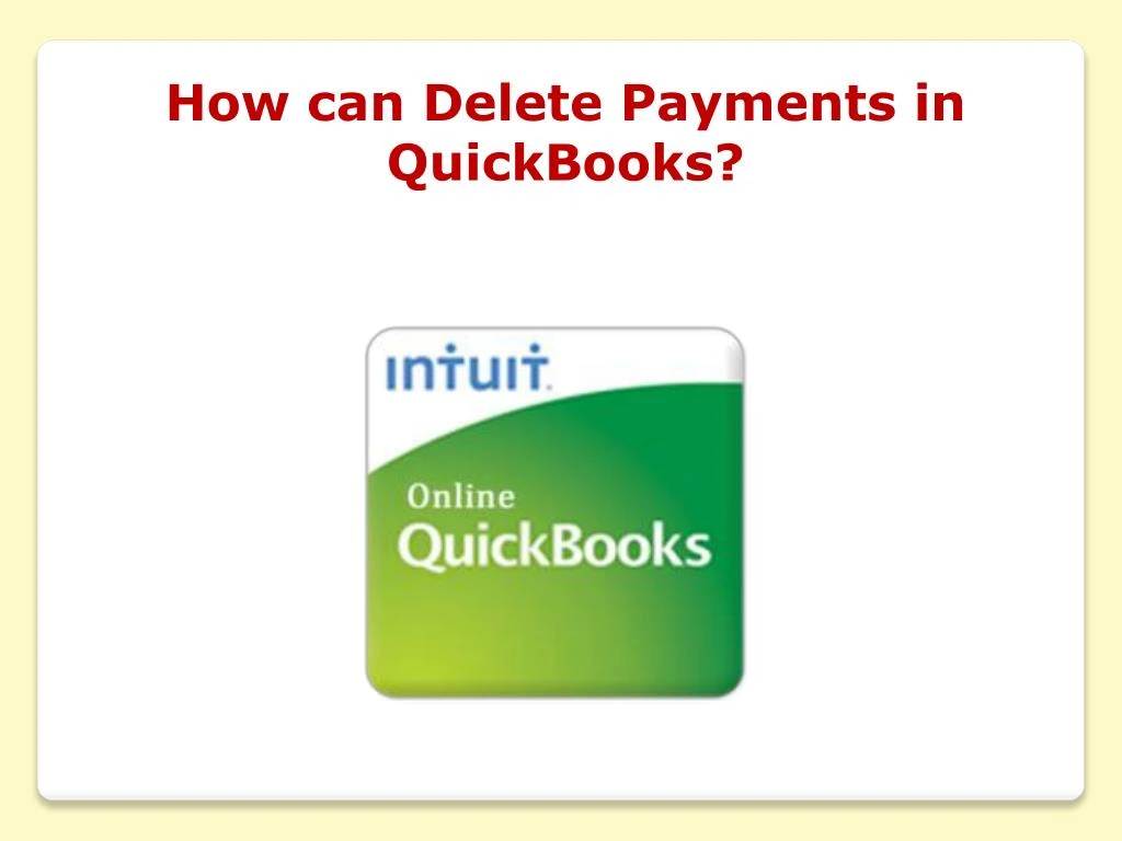 how can delete payments in quickbooks