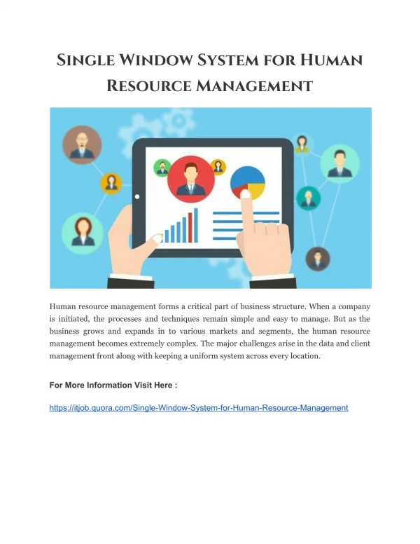 Single Window System for Human Resource Management