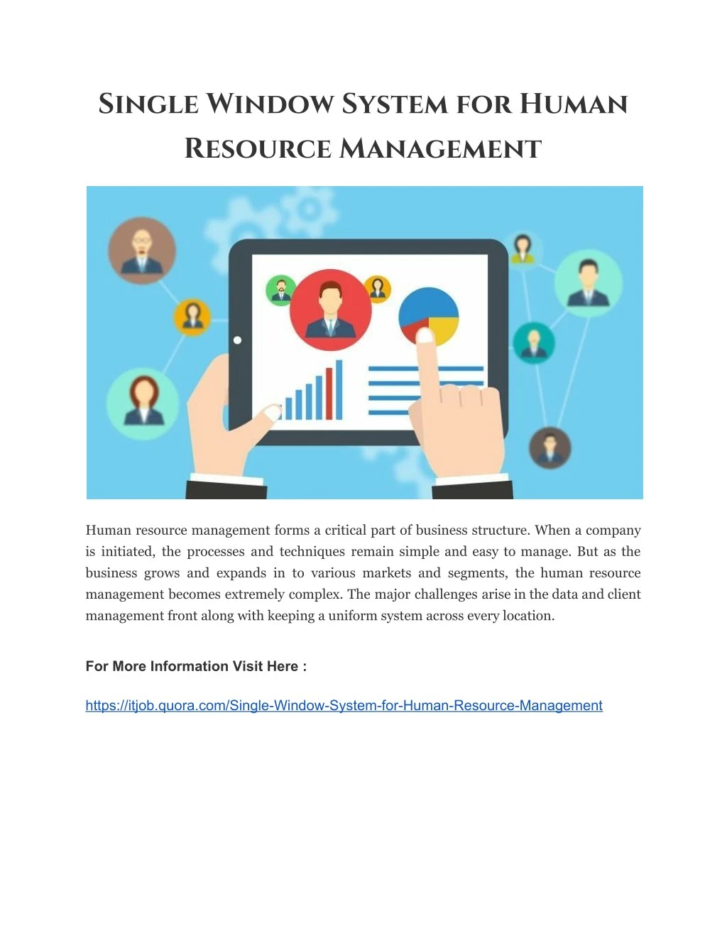 single window system for human resource management