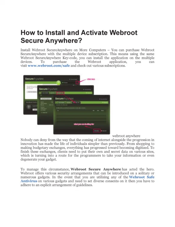 Webroot.com/Safe | Enter Key | Webroot Safe Antivirus