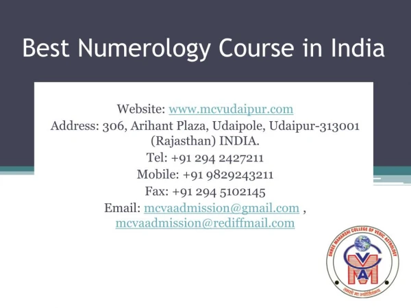 Best Numerology Course in India