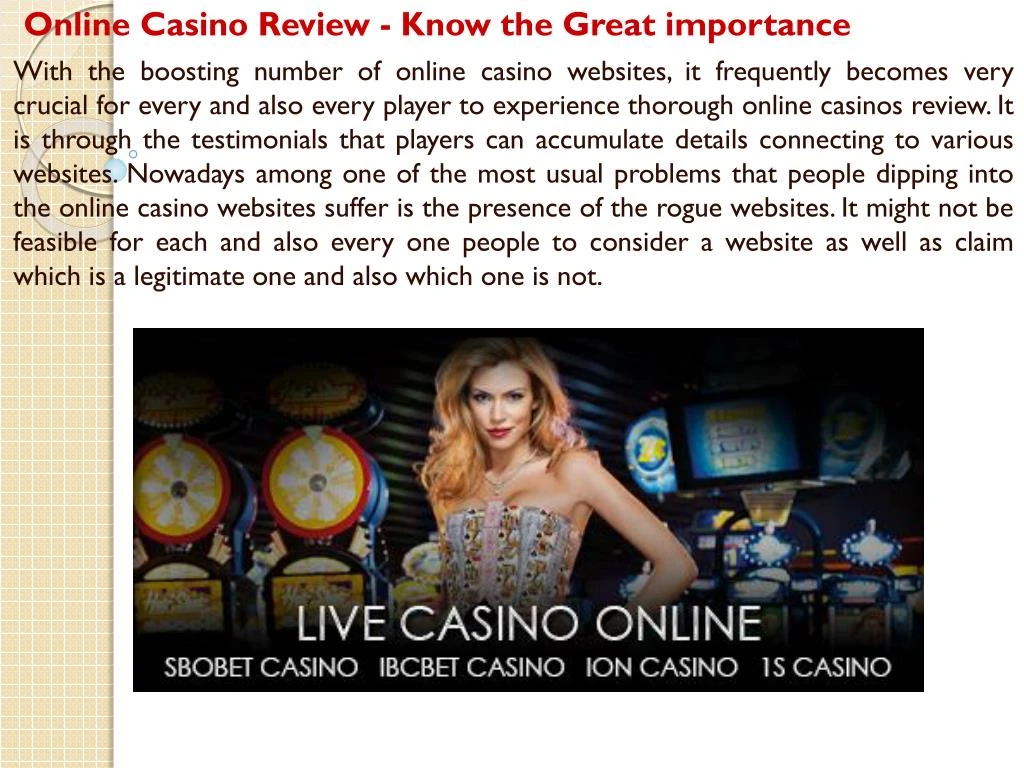 online casino review know the great importance