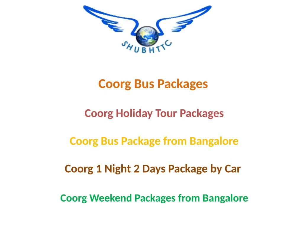 coorg bus packages