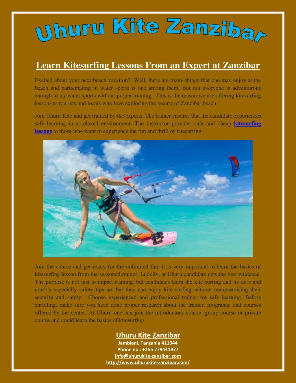 learn kitesurfing lessons from an expert