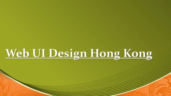 Web UI Design Hong Kong
