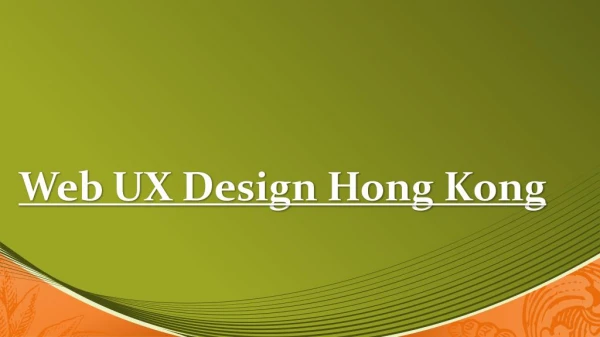 Web UX Design Hong Kong