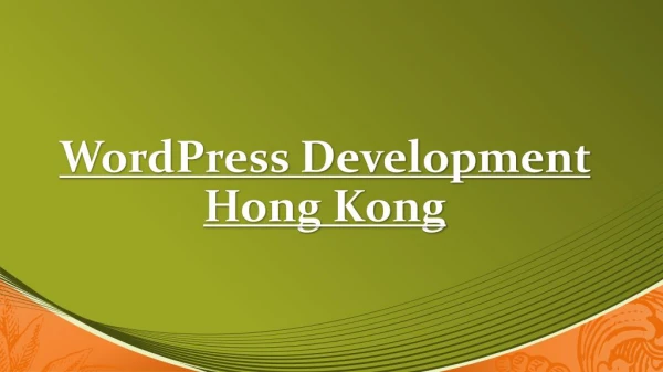 WordPress Development Hong Kong