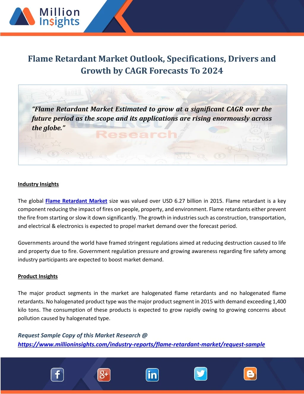 flame retardant market outlook specifications