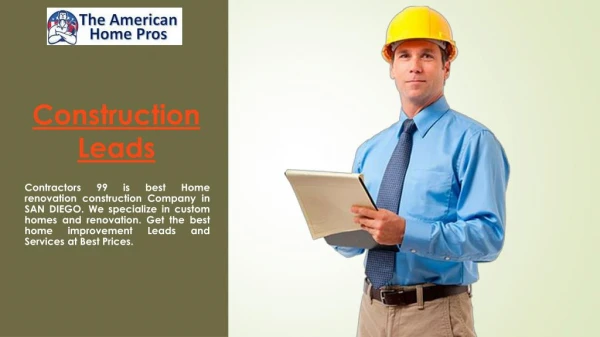 Construction Leads Services