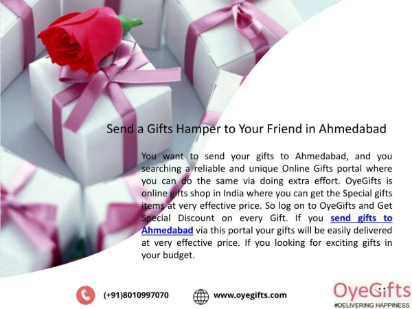 Send a Gifts Hamper to Your Friend in Ahmedabad