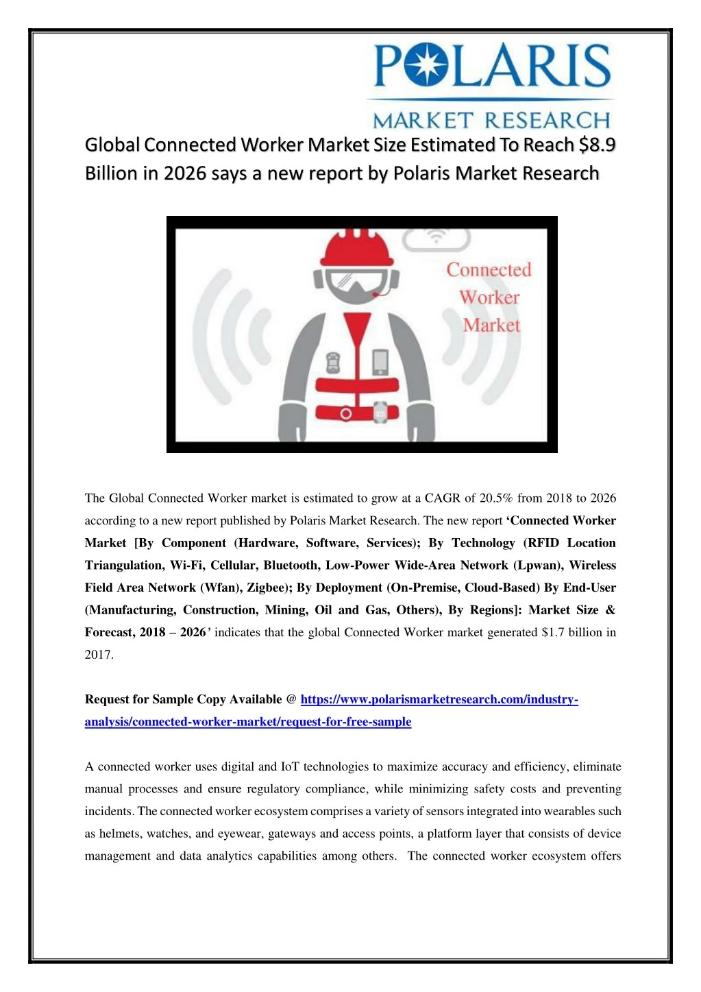 global connected worker market size estimated