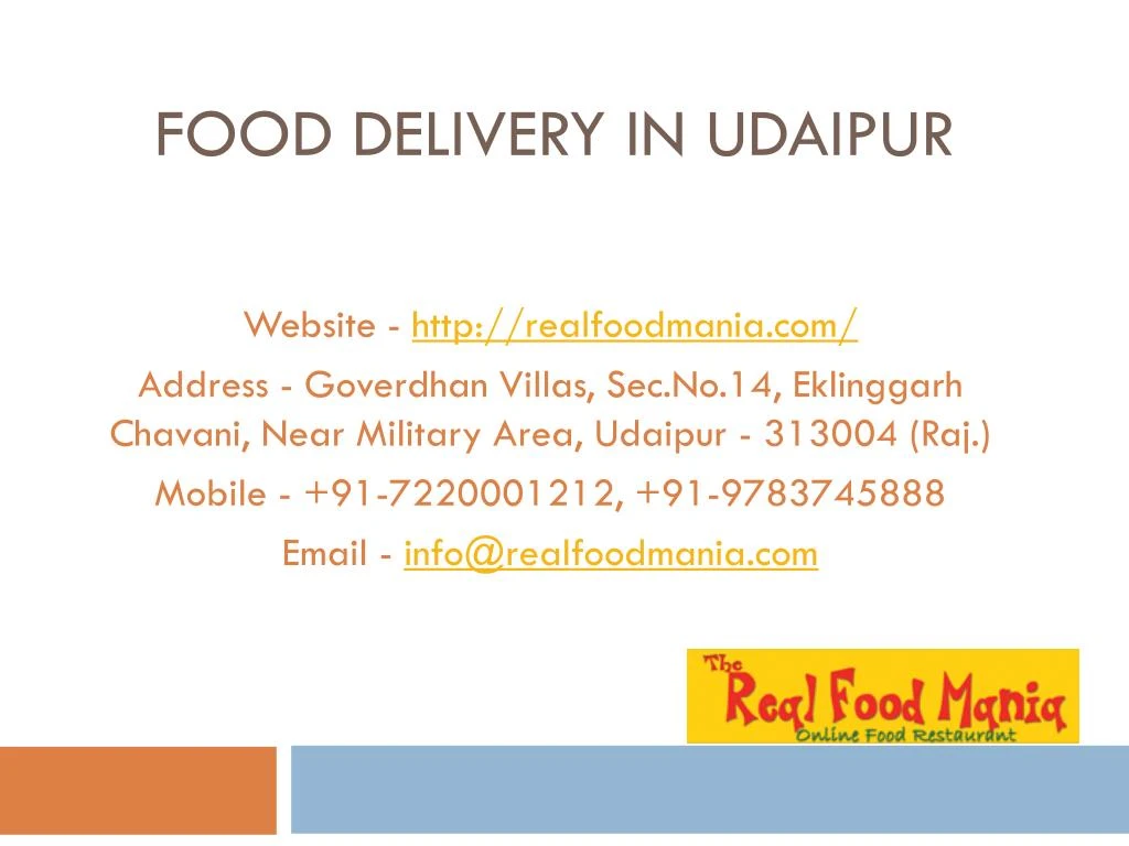 food delivery in udaipur