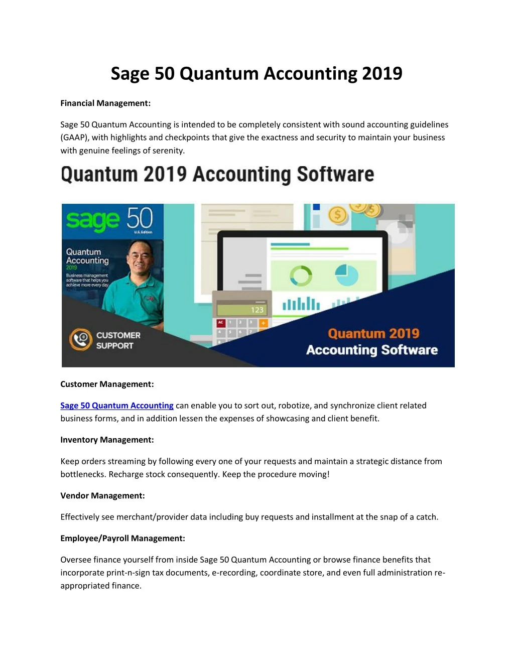 sage 50 quantum accounting 2019