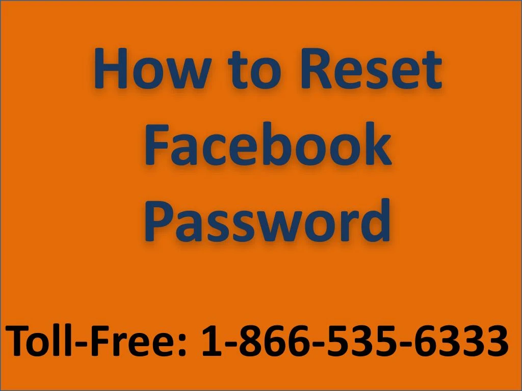 how to reset facebook password