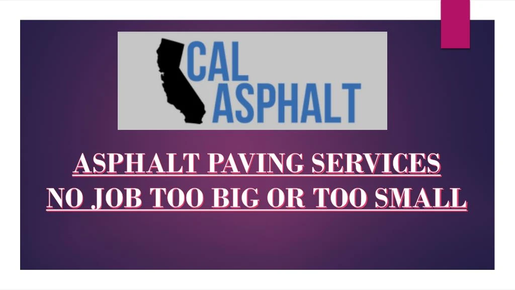 asphalt paving services