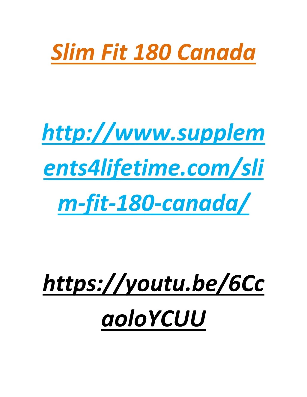 slim fit 180 canada