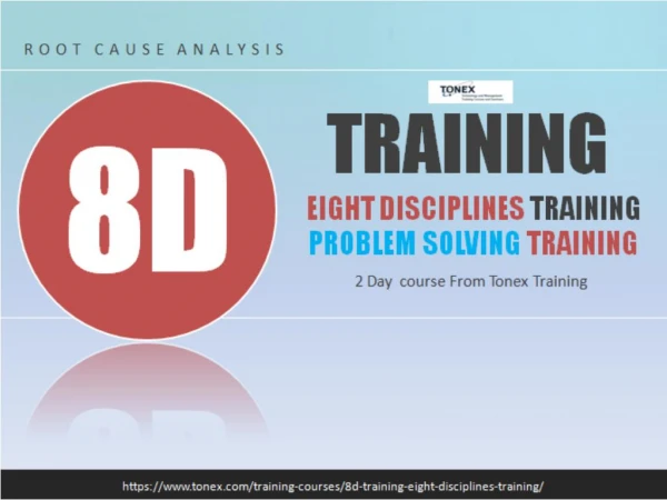 8D Training, Eight Disciplines Training : Tonex Training