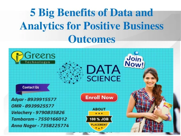 5 Big Benefits of Data and Analytics for Positive Business Outcomes