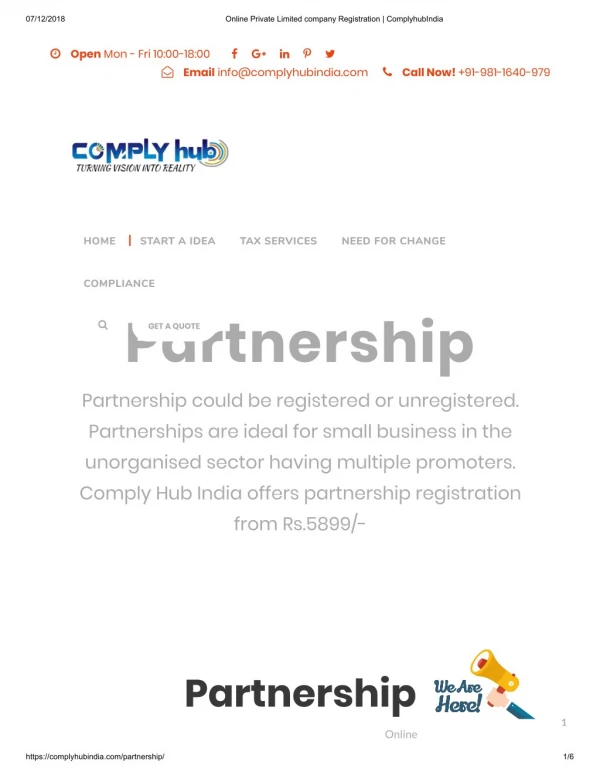 ComplyhubIndia | Get Private Limited Company Registeration