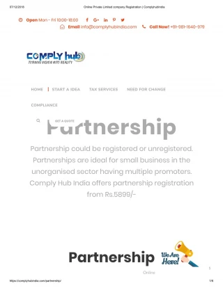 ComplyhubIndia | Get Private Limited Company Registeration - slide 1