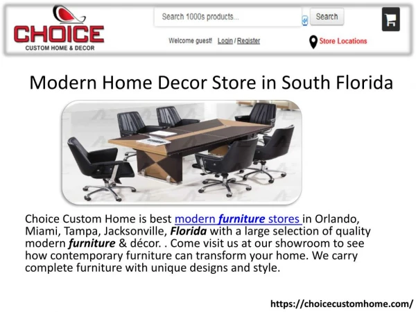 Modern Home Decor Store in South Florida