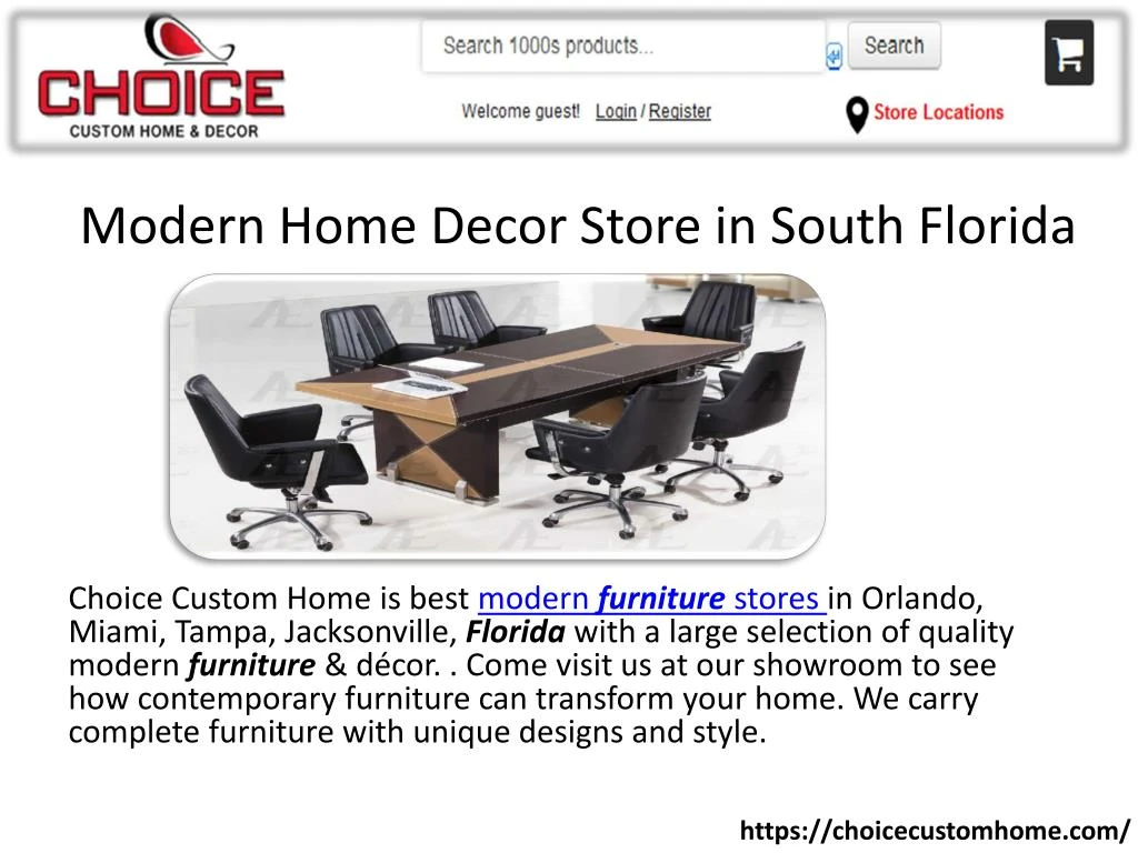 modern home decor store in south florida