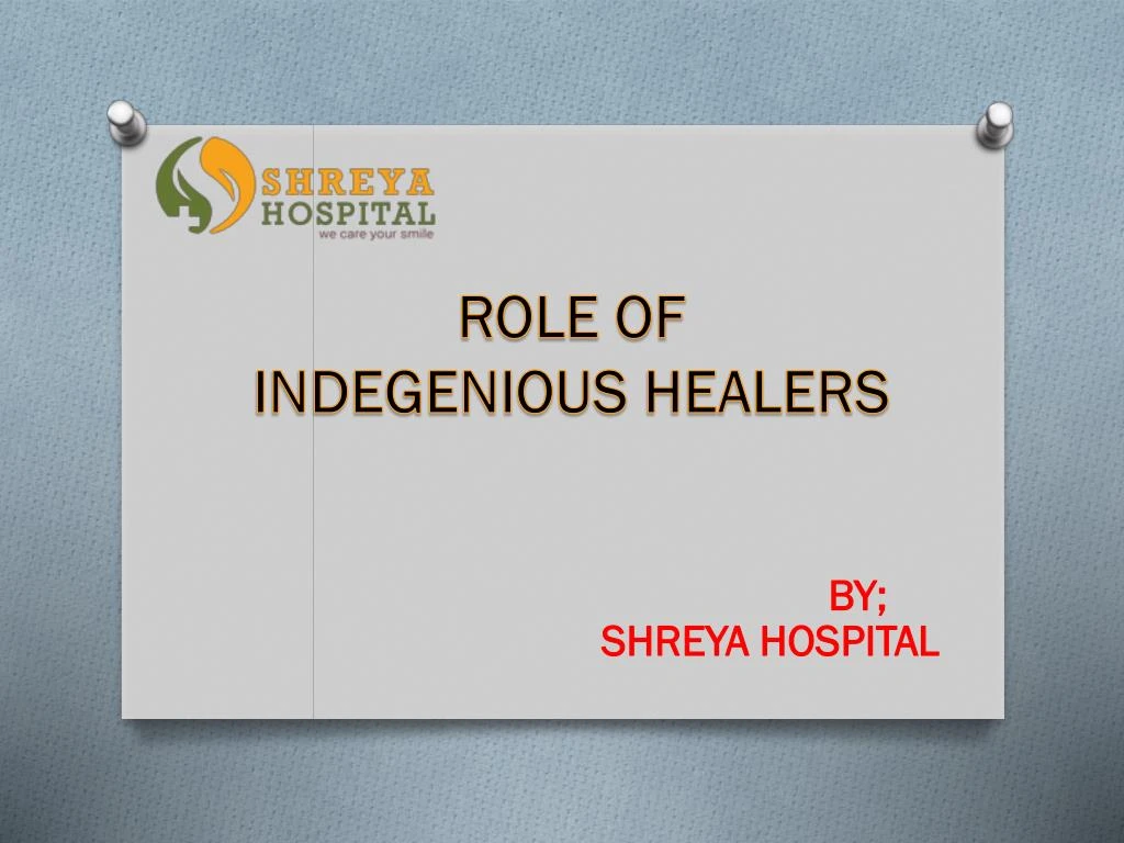 role of indegenious healers