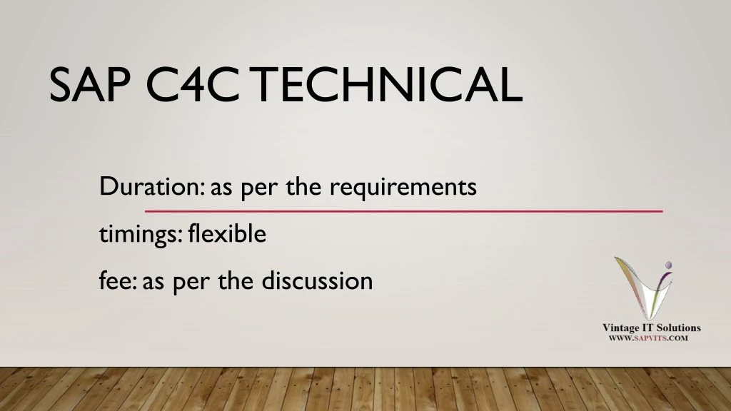 sap c4c technical