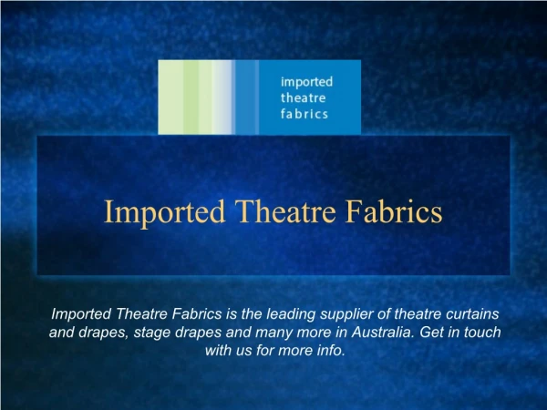 The Impact of Stage Fabrics on Set Building!
