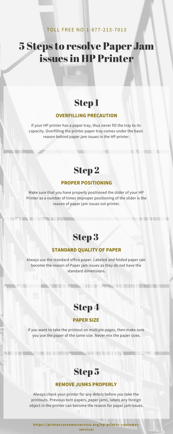 Steps to resolve Paper Jams issue