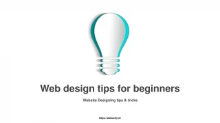 Web design tips for beginners - slide 1