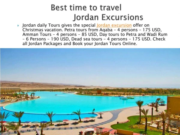 Best time to travel Jordan Excursions