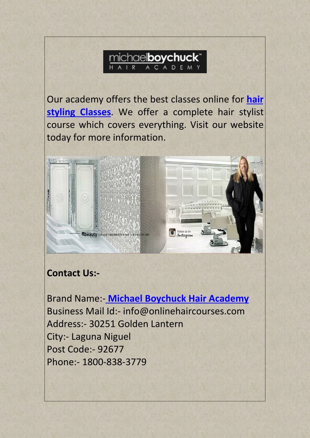 our academy offers the best classes online