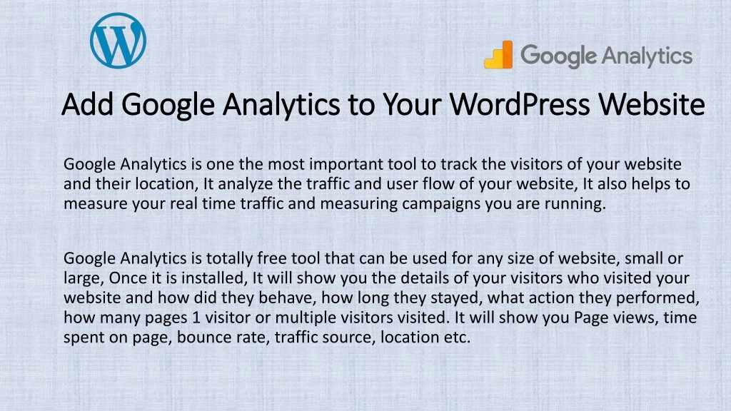 add google analytics to your wordpress website