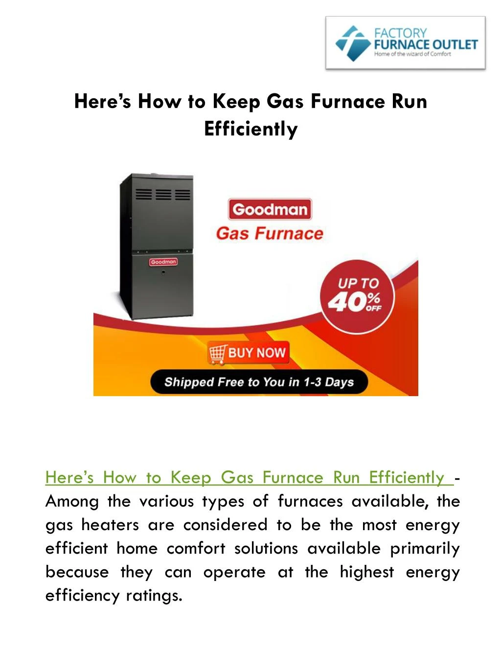 here s how to keep gas furnace run efficiently