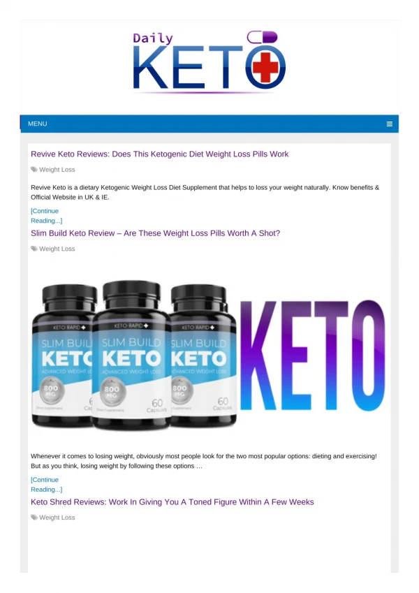 Keto Diet For Weight Loss