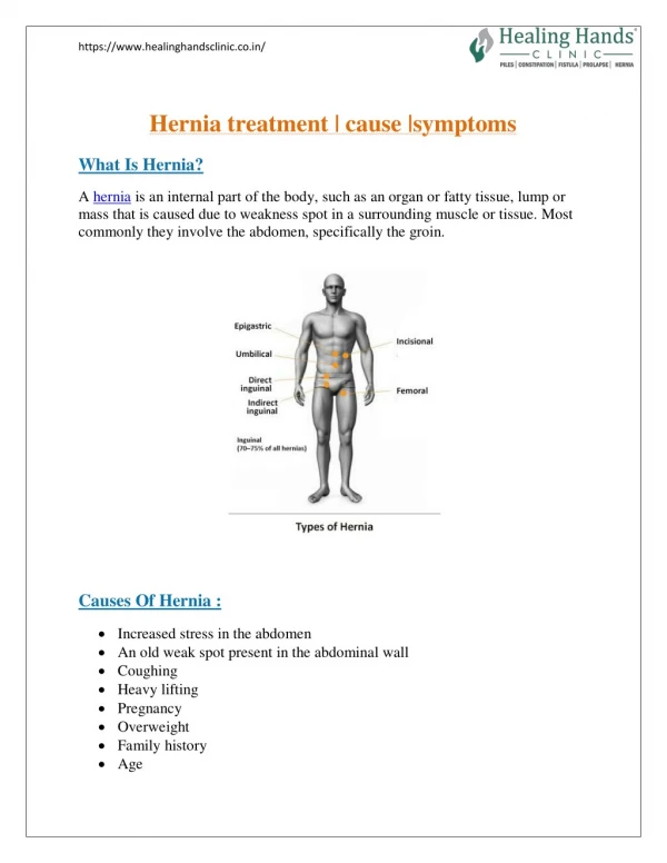 Hernia Treatment | Surgeon in Bengaluru | Healing hands clinic