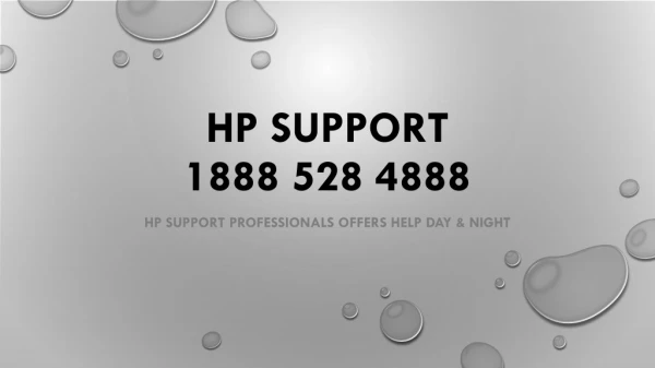 HP Support Professionals Offers Help Day & Night- Free PDF