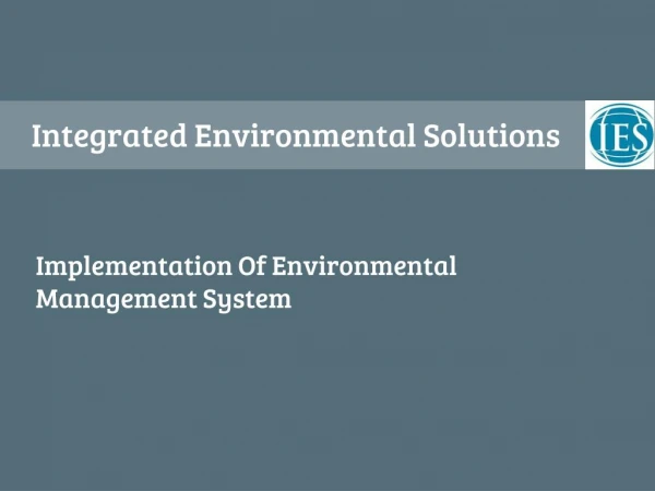 Environmental Management System Audit