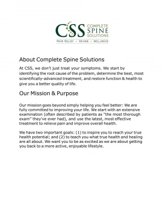 Complete Spine Solutions - slide 1