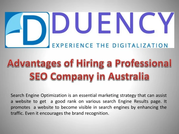 Advantages of Hiring a Professional SEO Company in Australia