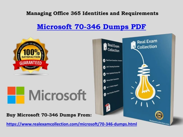 Microsoft - 70-346 Exam Dumps | Get all latest Managing Office 365