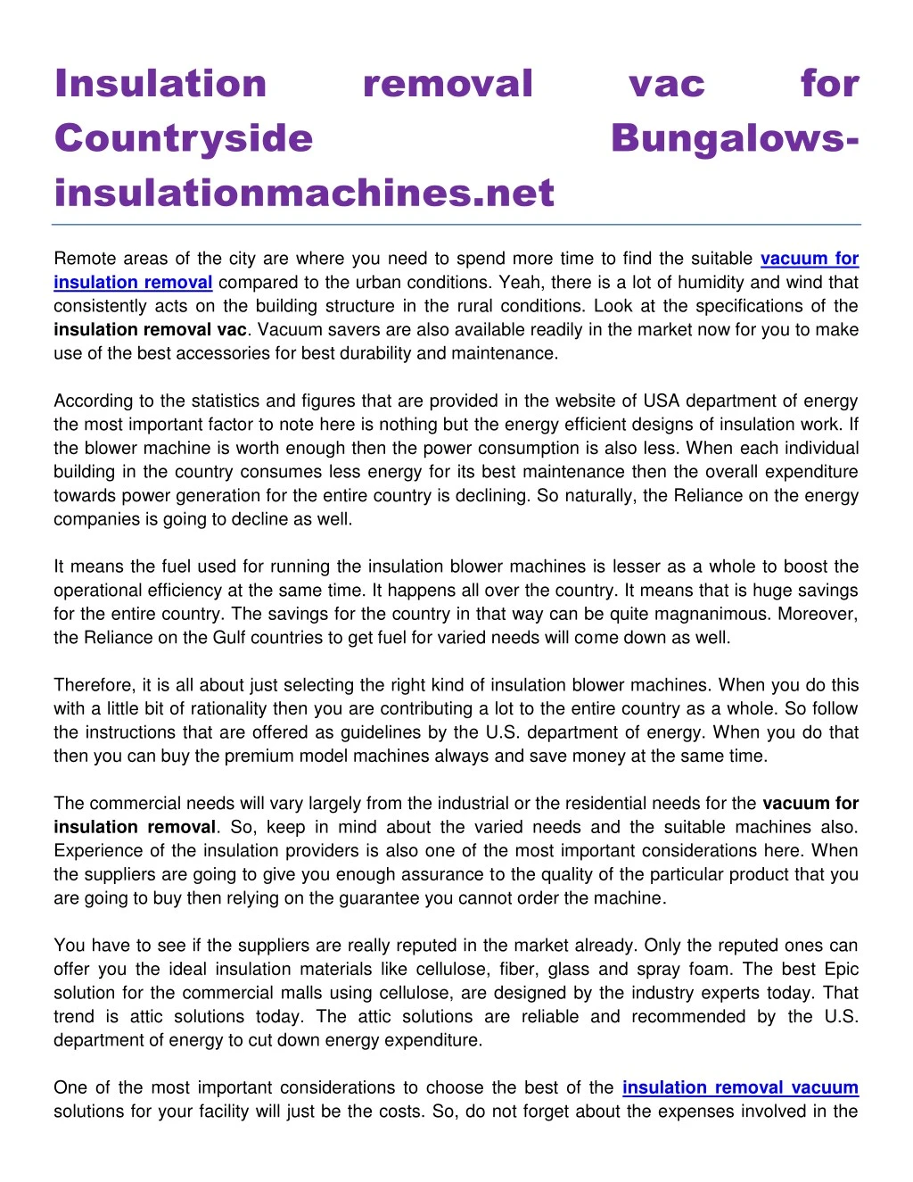 insulation countryside insulationmachines net