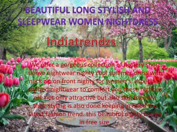 Beautiful Long Stylish And Sleepwear Women Nightdress
