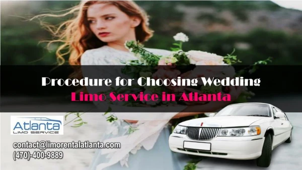 Procedure for Choosing Wedding Limo Service in Atlanta