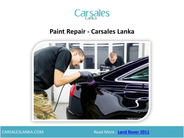 Paint Repair - Carsales Lanka