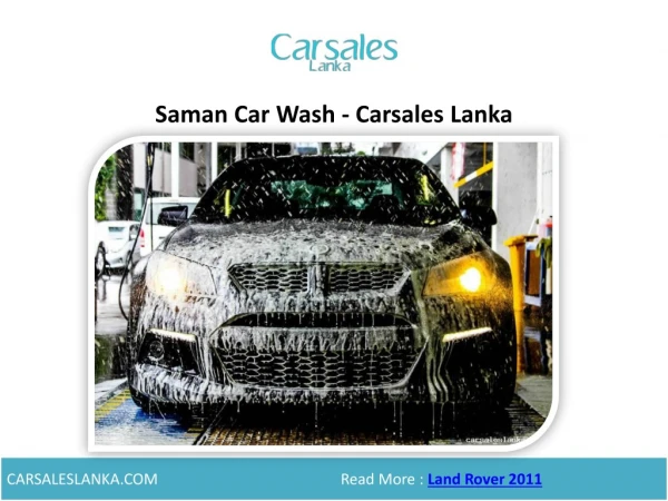Saman Car Wash - Carsales Lanka