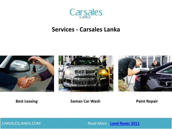Services - Carsales Lanka