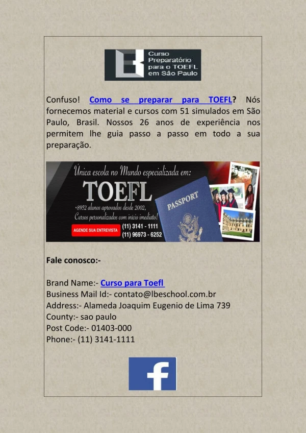 Como se preparar para o TOEFL em cursoparatoefl.com.br