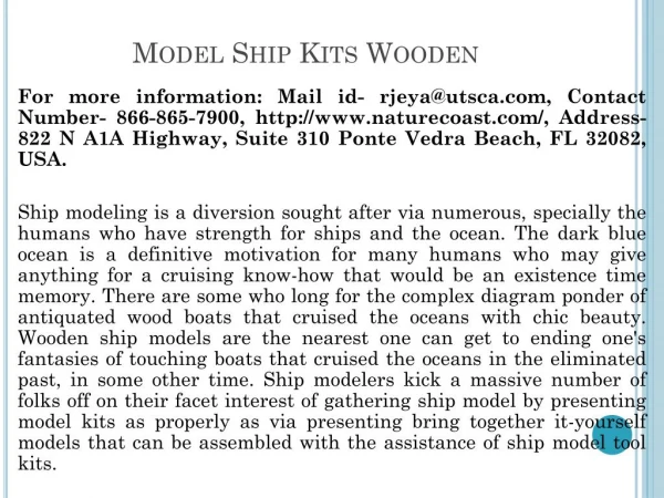 Model Ship Kits Wooden